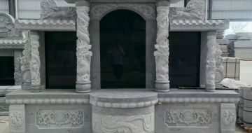合肥 芝麻灰高档墓碑，土墓，可定制