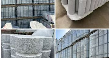 合肥 芝麻白花岗岩挡车柱、隔离柱多少钱