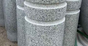 合肥 芝麻白花岗岩挡车柱、隔离柱多少钱