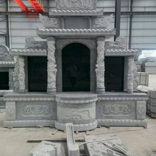 合肥 芝麻灰高档墓碑，土墓，可定制