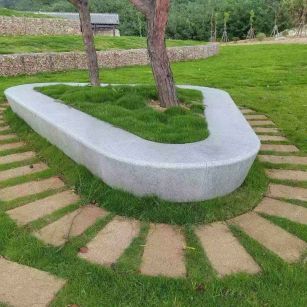 合肥 芝麻白光面整石坐凳