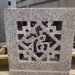 合肥 芝麻白花岗岩镂空雕花灯笼