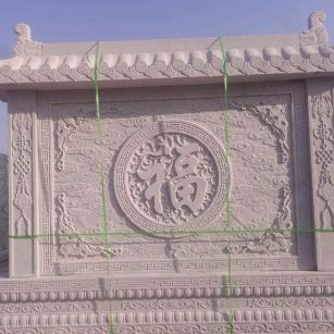 合肥 芝麻白花岗岩屏风，照壁，影壁