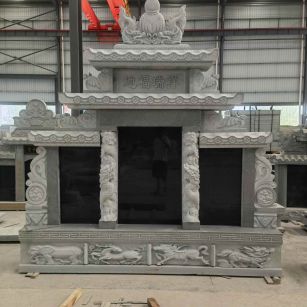 合肥 芝麻灰高档墓碑、土墓，一套也支持定做