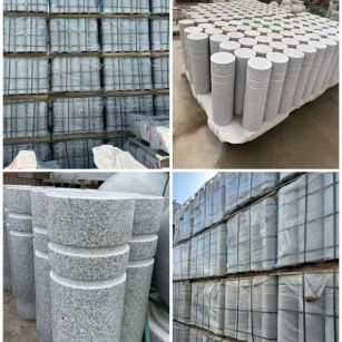 合肥 芝麻白花岗岩挡车柱、隔离柱多少钱