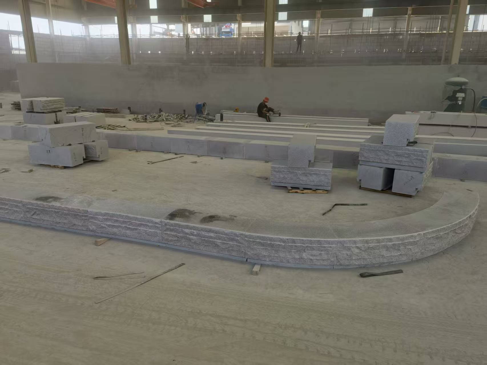 合肥 芝麻白整石坐凳（光面+自然面）