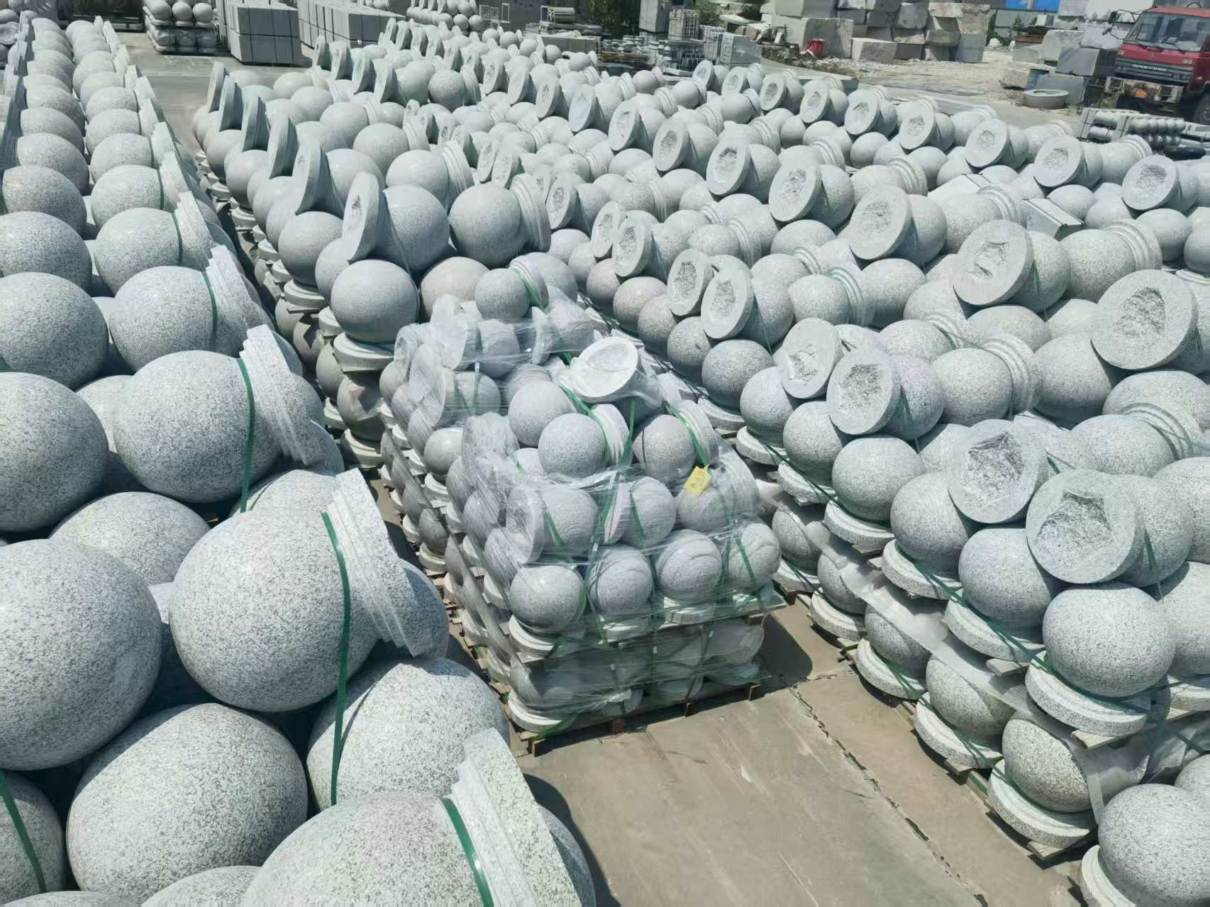 合肥 花岗岩实心圆球，石球，挡车球，挡车石，车止石，路障石。