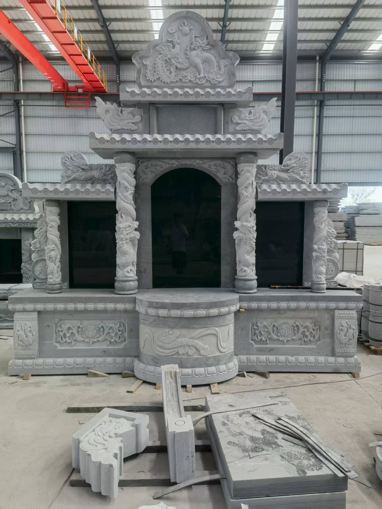 合肥 芝麻灰高档墓碑，土墓，可定制