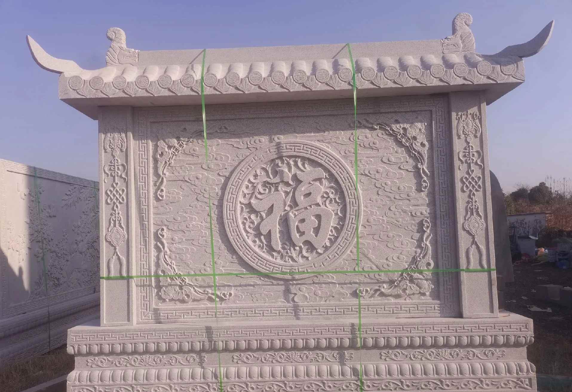 合肥 芝麻白花岗岩屏风，照壁，影壁